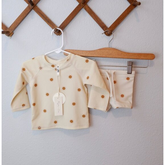 NEW Rylee + Cru Baby Neutral Sun Rashguard Swimsuit, size 6-12 months - Picture 8 of 10